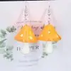 Boucles D'oreilles Champignons Orange Mignonnes en Acrylique