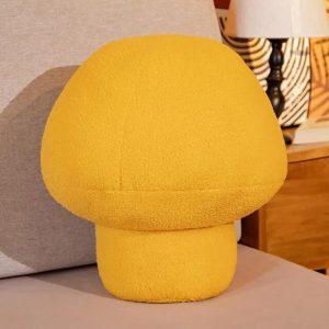 Coussin Champignon Moelleux et Mignon Doré 50cm