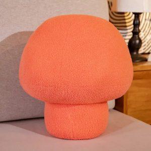 Coussin Champignon Moelleux et Mignon Orange 30cm