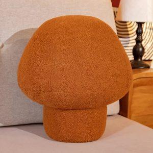 Coussin Champignon Moelleux et Mignon Ocre 30cm