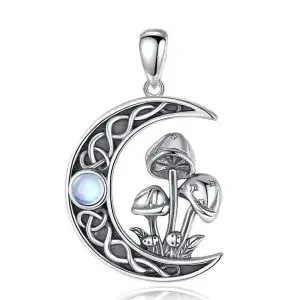 Collier Champignon Nœud Celtique Argent 925
