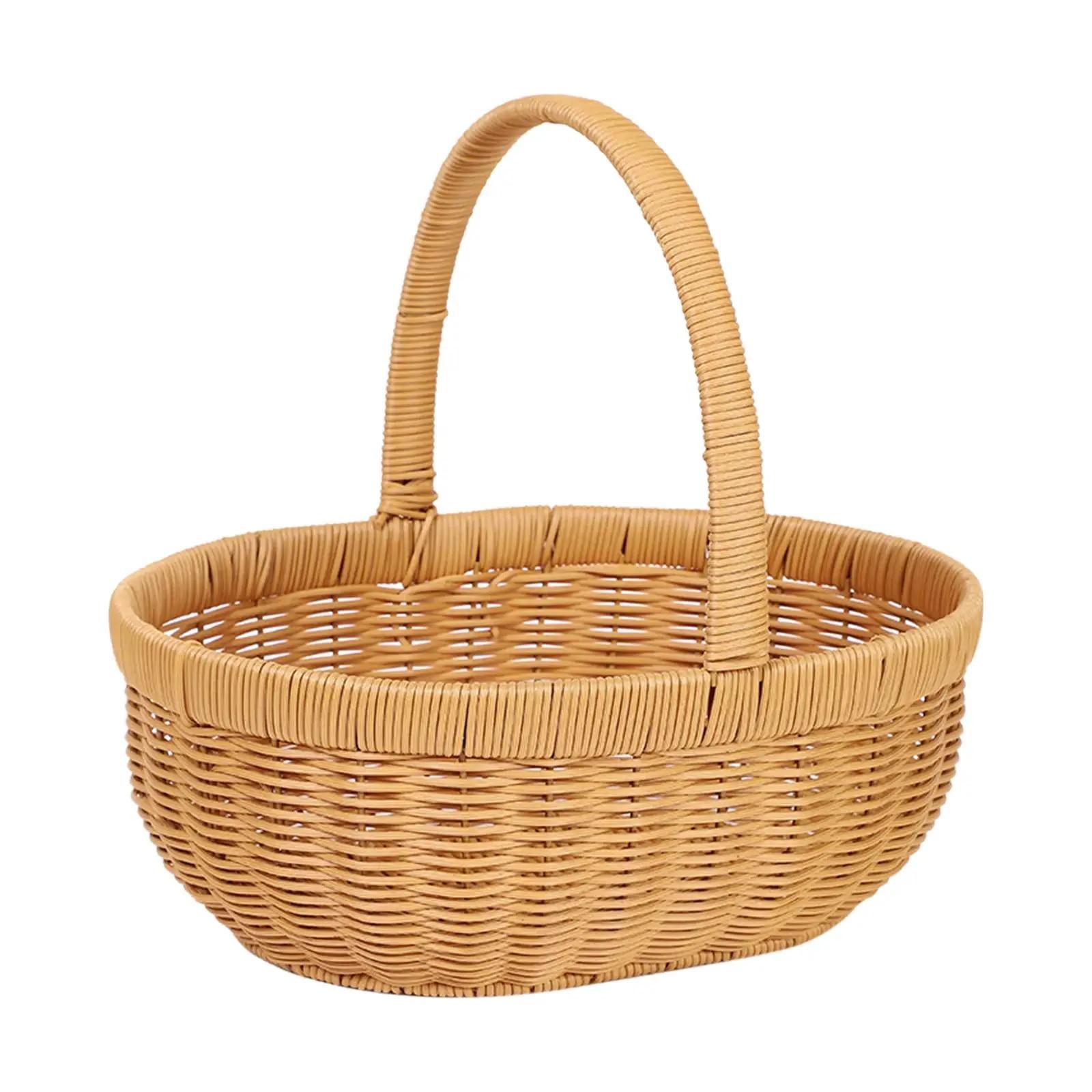 Panier en Osier Champignon Polyvalent Forêt et Maison Taille Grand 34x27.5x32cm