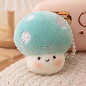 Peluche Champignon Mignon Turquoise 10cm