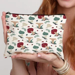 Sac Champignon de Maquillage Bleu Blanc Rouge