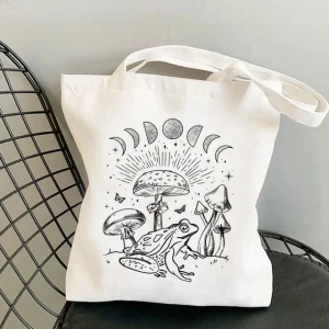 Sac Champignon en Toile 40cmX45cm Phases de la Lune