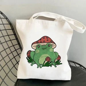 Sac Champignon en Toile 40cmX45cm La Grenouille Contente