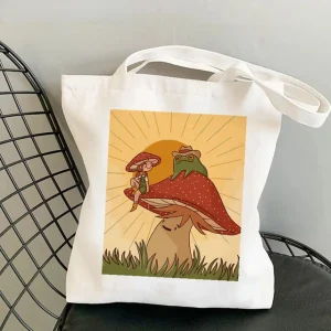 Sac Champignon en Toile 40cmX45cm Les Amis Féerique