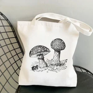Sac Champignon en Toile 40cmX45cm l'Arte Botanique
