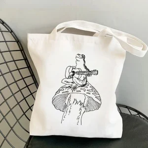 Sac Champignon en Toile 40cmX45cm Une Chanson d'Amour