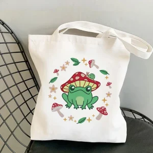 Sac Champignon en Toile 40cmX45cm Entouré de Magie