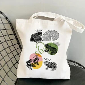 Sac Champignon en Toile 40cmX45cm Le Royaume des Champignons