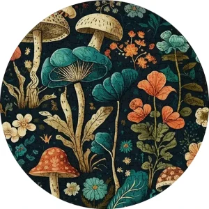 Jeu Champignon en Bois Puzzle Champignon et Fleurs 300 Pièces - Taille Approximative 29cmx29cm